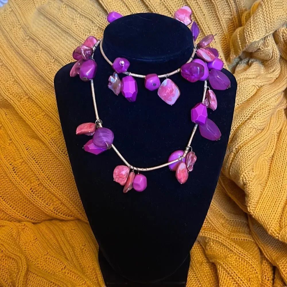 Pretty in Pink ( and Purple) Necklace
